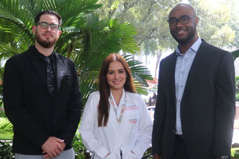 Group of Ph.D. interns smiling