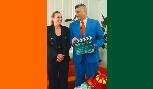 Dr. Kobetz and Dr. Caban-Martinez together promoting a podcast